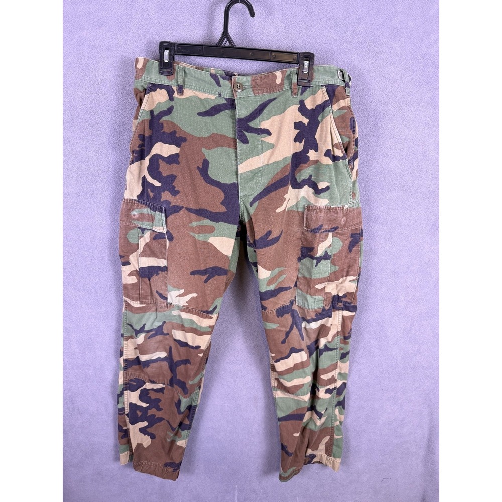 VTG Military Woodland Camouflage‎ Hot Weather Combat Trousers Pants Medium 34x31